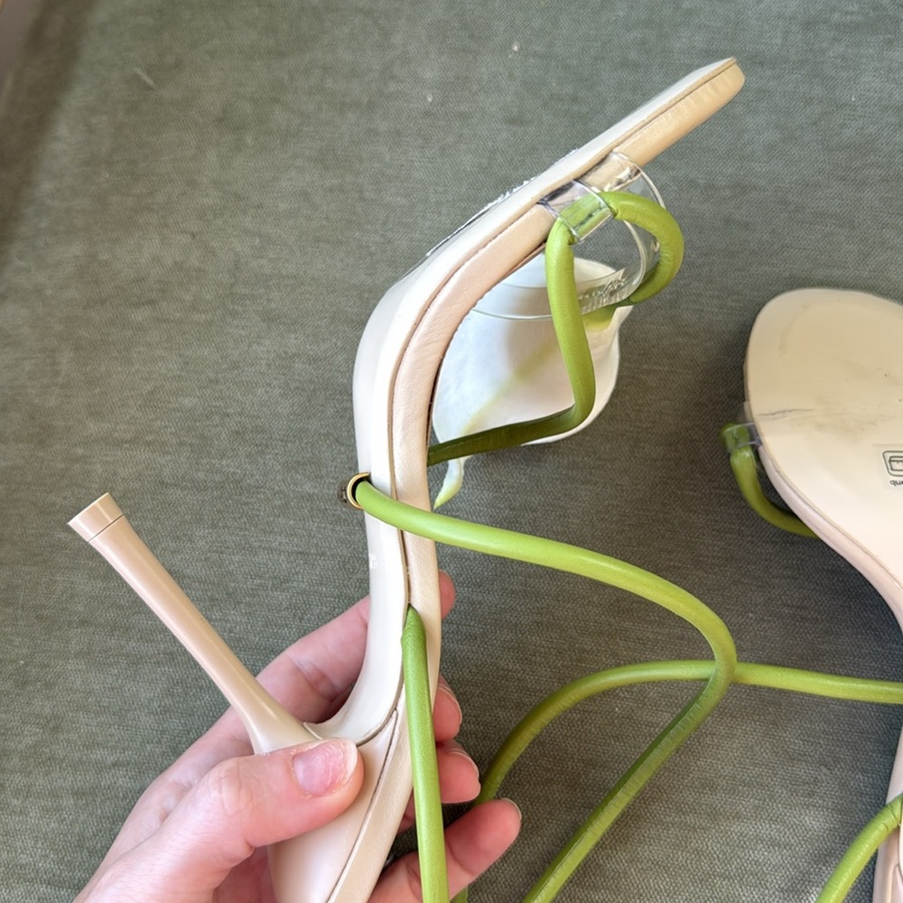 Cult Gaia Cassidy Heels Calla Lily Floral Statement Stiletto Sandal 37.5 - Picture 11 of 12